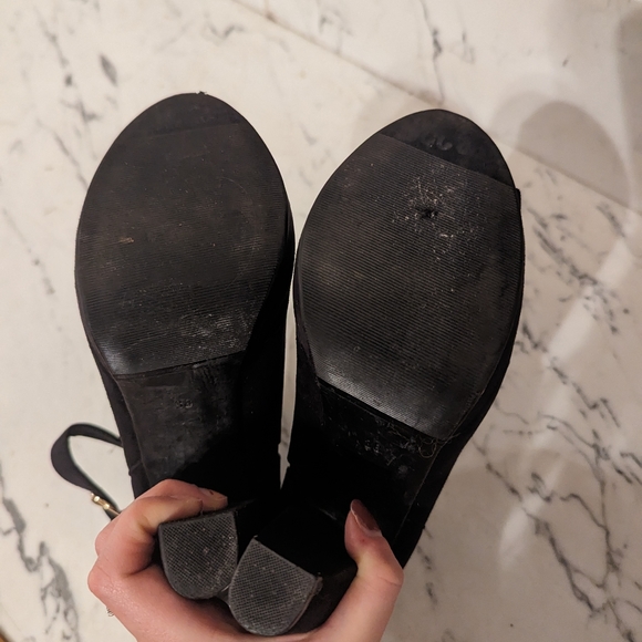 H&M Black Ankle Peep Toe Heels - Picture 4 of 5